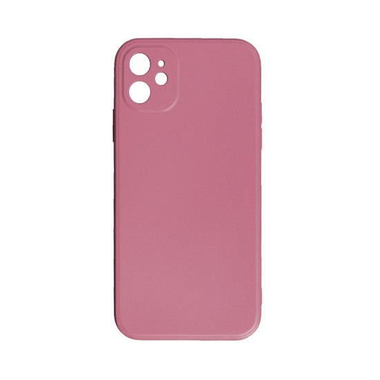 Capa de Silicone com Moldura de Câmera para Apple iPhone 11 Rosa