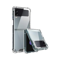 Capa de Silicone Dura para Samsung Galaxy Z Flip 3 Transparente Capa de Silicone Dura para Samsung Galaxy Z Flip 3 Transparente