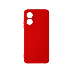 Silicone Case with Camera Shield for Oppo A17 Red Silicone Case with Camera Shield for Oppo A17 Red