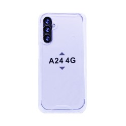 Hard Silicone Case with Camera Shield for Samsung Galaxy A24 4G Transparent Hard Silicone Case with Camera Shield for Samsung Galaxy A24 4G Transparent