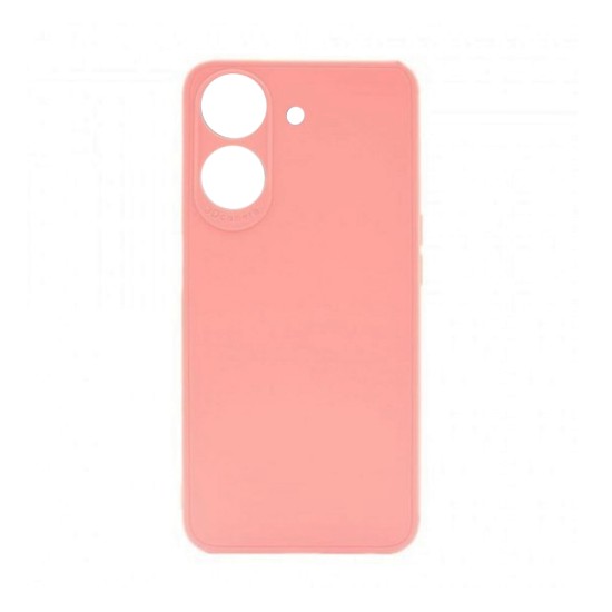 Capa de Silicone Macio com Moldura de Câmera para Xiaomi Redmi 13C/Poco C65 Rosa