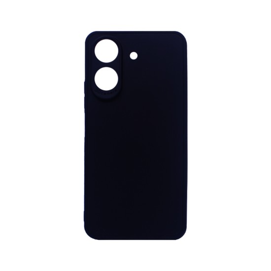 Capa de silicone com moldura de câmera para Xiaomi Redmi 13C/Poco C65 Preto