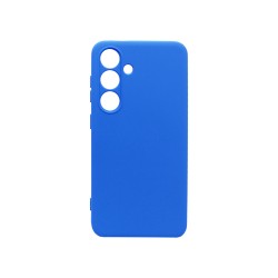 Capa de Silicone com Moldura de Câmera para Samsung Galaxy S24 Plus Azul Capa de Silicone com Moldura de Câmera para Samsung Galaxy S24 Plus Azul