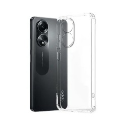 Capa de Silicone Macio com Moldura de Câmera para Oppo A58 4G Transparente Capa de Silicone Macio com Moldura de Câmera para Oppo A58 4G Transparente