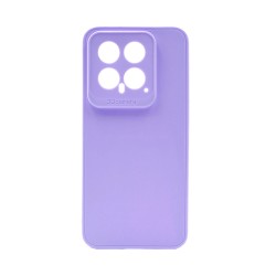Capa de Silicone Macio com Moldura de Câmera para Xiaomi 14 Roxo Capa de Silicone Macio com Moldura de Câmera para Xiaomi 14 Roxo