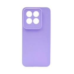 Capa de Silicone Macio com Moldura de Câmera para Xiaomi 14 Pro Roxo Capa de Silicone Macio com Moldura de Câmera para Xiaomi 14 Pro Roxo