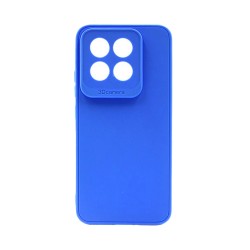 Funda de Silicona Suave con Marco de Cámara para Xiaomi 14 Pro Azul Funda de Silicona Suave con Marco de Cámara para Xiaomi 14 Pro Azul