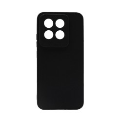 Capa de Silicone Macio com Moldura de Câmera para Xiaomi 14 Pro Preto Capa de Silicone Macio com Moldura de Câmera para Xiaomi 14 Pro Preto