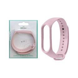 Bracelete de Silicone para Smartwatch Xiaomi Mi Band M3/M4/M5/M6/M7 Rosa Bracelete de Silicone para Smartwatch Xiaomi Mi Band M3/M4/M5/M6/M7 Rosa