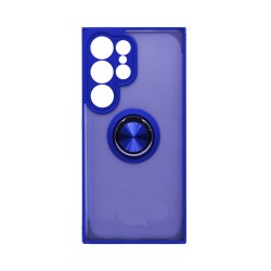 Case with Support Ring for Samsung Galaxy S24 Ultra Smoked Blue Case with Support Ring for Samsung Galaxy S24 Ultra Smoked Blue