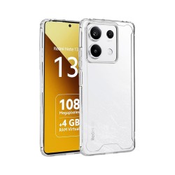 Capa de Silicone Dura para Xiaomi Redmi Note 13 4G Transparente Capa de Silicone Dura para Xiaomi Redmi Note 13 4G Transparente