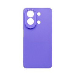 Funda de silicona suave con Marco de Cámara para Xiaomi Redmi Note 13 4G Púrpura Funda de silicona suave con Marco de Cámara para Xiaomi Redmi Note 13 4G Púrpura