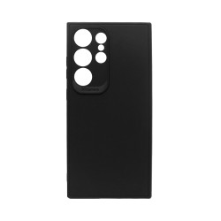 Capa de Silicone Macio com Moldura de Câmera para Samsung Galaxy S24 Ultra Preto Capa de Silicone Macio com Moldura de Câmera para Samsung Galaxy S24 Ultra Preto