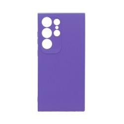Funda de silicona suave con Marco de Cámara para Samsung Galaxy S24 Ultra Púrpura Funda de silicona suave con Marco de Cámara para Samsung Galaxy S24 Ultra Púrpura