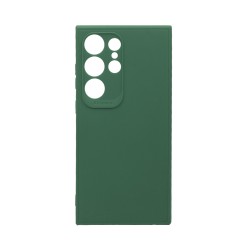Funda de silicona suave con Marco de Cámara para Samsung Galaxy S24 Ultra Verde Funda de silicona suave con Marco de Cámara para Samsung Galaxy S24 Ultra Verde