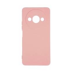 Capa de Silicone com Moldura de Câmera para Xiaomi Redmi A3 Rosa Capa de Silicone com Moldura de Câmera para Xiaomi Redmi A3 Rosa