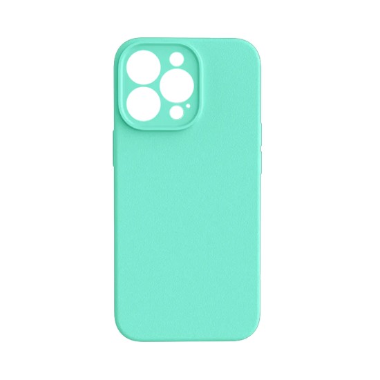 Silicone Case with Camera Shield for Apple iPhone 15 Pro Max Sea Green