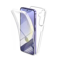 Capa de Silicone 360º para Samsung Galaxy S24 Transparente Capa de Silicone 360º para Samsung Galaxy S24 Transparente