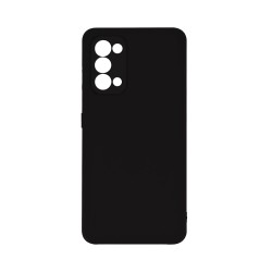 Capa de Silicone com Moldura de Câmera para Oppo Find X3 Lite/Reno5 Preto Capa de Silicone com Moldura de Câmera para Oppo Find X3 Lite/Reno5 Preto