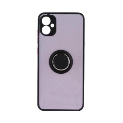 Capa com Anel de Suporte para Samsung Galaxy A05 4G Preto Fumado Capa com Anel de Suporte para Samsung Galaxy A05 4G Preto Fumado