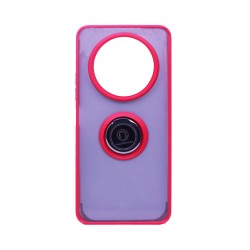 Funda con Anilla de Soporte para Xiaomi Redmi A3 Rojo Ahumado Funda con Anilla de Soporte para Xiaomi Redmi A3 Rojo Ahumado