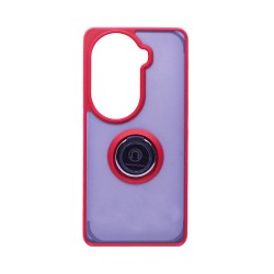 Funda con Anilla de Soporte para Oppo Reno11/Reno11 Pro Rojo Ahumado Funda con Anilla de Soporte para Oppo Reno11/Reno11 Pro Rojo Ahumado