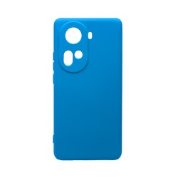 Funda de Silicona con Marco de Cámara para Oppo Reno11 5G Azul Funda de Silicona con Marco de Cámara para Oppo Reno11 5G Azul