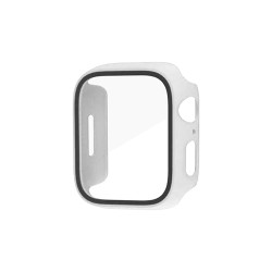 Capa+Vidro Temperado para Apple iwatch Série 45mm Branco Capa+Vidro Temperado para Apple iwatch Série 45mm Branco