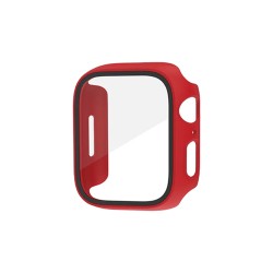 Capa+Vidro Temperado para Apple iwatch Série 45mm Vermelho Capa+Vidro Temperado para Apple iwatch Série 45mm Vermelho