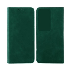 Leather Flip Cover with Internal Pocket For Huawei Honor 90 Smart 5G Green Leather Flip Cover with Internal Pocket For Huawei Honor 90 Smart 5G Green