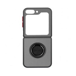 Case with Support Ring for Samsung Galaxy Z Flip 6 Smoked Black Case with Support Ring for Samsung Galaxy Z Flip 6 Smoked Black