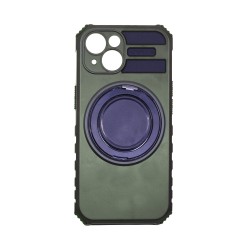 Designer Hard Case with Support and Camera Protection for Apple iPhone 15 Green Designer Hard Case with Support and Camera Protection for Apple iPhone 15 Green