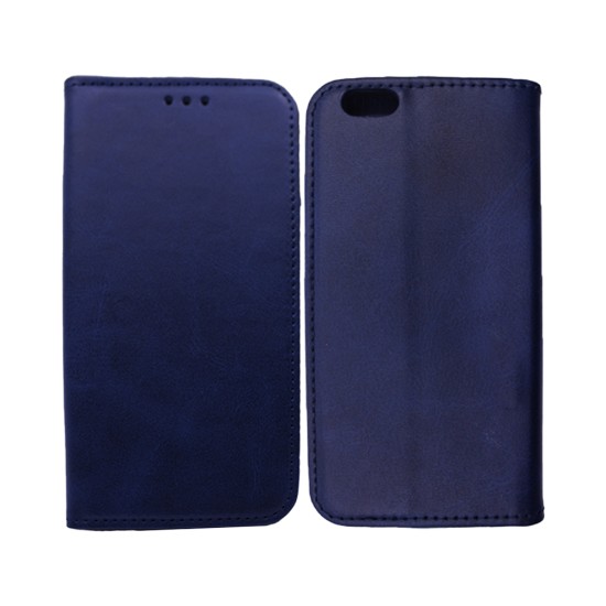 Leather Flip Cover with Internal Pocket for Apple iPhone 6 Plus Blue