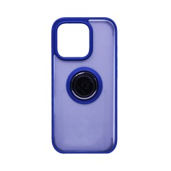 Case with Support Ring for Apple iPhone 16 Pro Max Smoked Blue Case with Support Ring for Apple iPhone 16 Pro Max Smoked Blue