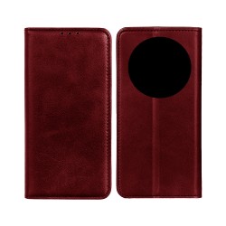 Leather Flip Cover with Internal Pocket For Xiaomi Redmi 14C Red Leather Flip Cover with Internal Pocket For Xiaomi Redmi 14C Red