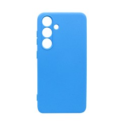 Silicone Case with Camera Shield for Samsung Galaxy S24 FE Sky Blue Silicone Case with Camera Shield for Samsung Galaxy S24 FE Sky Blue