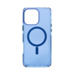 Designer Magnetic Sillicone Case for Apple iPhone 16 Pro Blue Designer Magnetic Sillicone Case for Apple iPhone 16 Pro Blue