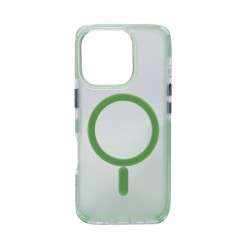 Designer Magnetic Sillicone Case for Apple iPhone 16 Pro Green Designer Magnetic Sillicone Case for Apple iPhone 16 Pro Green