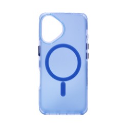Designer Magnetic Sillicone Case for Apple iPhone 16 Blue Designer Magnetic Sillicone Case for Apple iPhone 16 Blue