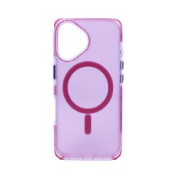 Designer Magnetic Sillicone Case for Apple iPhone 16 Plus Pink Designer Magnetic Sillicone Case for Apple iPhone 16 Plus Pink