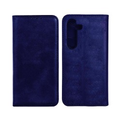 Leather Flip Cover with Internal Pocket for Samsung Galaxy A56 Blue Leather Flip Cover with Internal Pocket for Samsung Galaxy A56 Blue