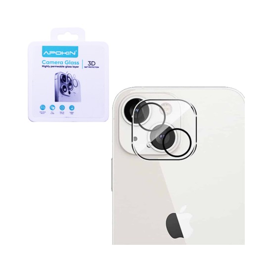 Apokin Tempered Glass Camera Lens Protector for iPhone 13/iPhone 13 Mini Transparent