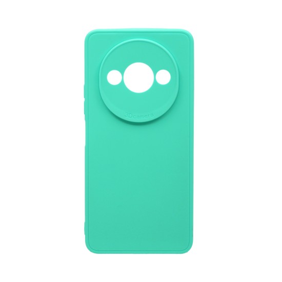 Funda de Silicona Suave con Marco de Cámara para Xiaomi Redmi A3 Verde Mar