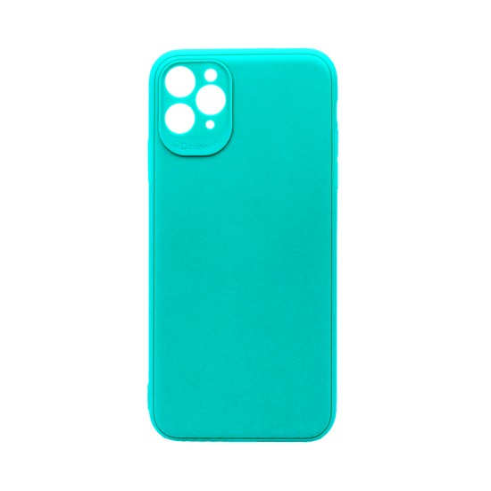 Funda de Silicona Suave con Marco de Cámara para Apple iPhone 11 Pro Max Verde Mar