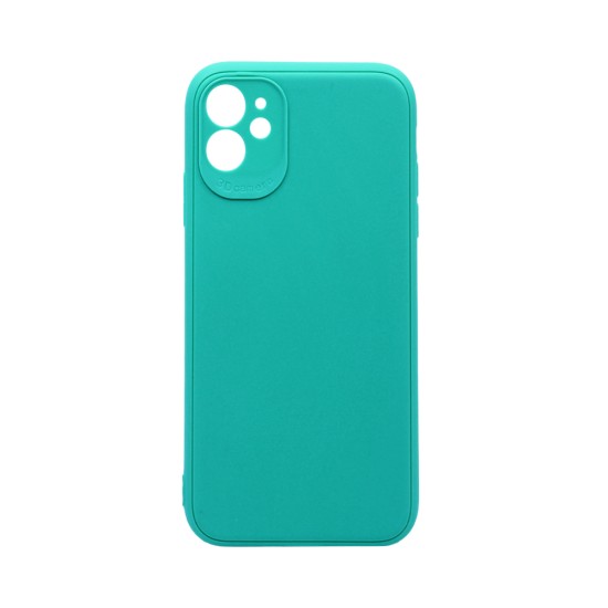 Capa de Silicone Macia com Moldura de Câmera para Apple iPhone 11 Verde Mar