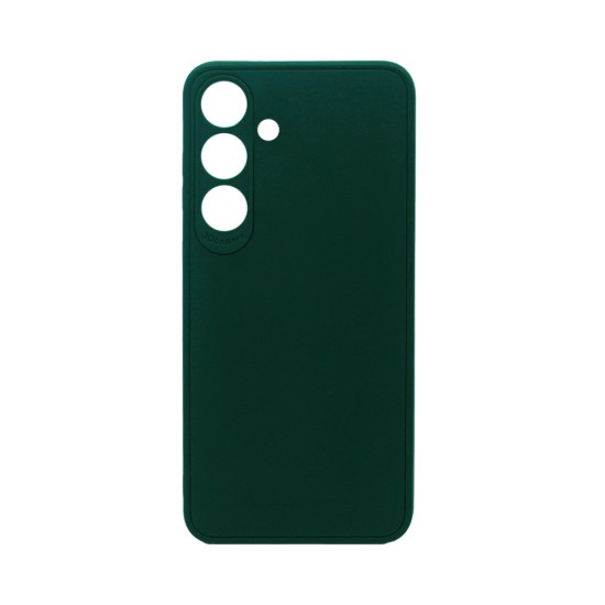 Soft Silicone Case with Camera Shield for Samsung Galaxy S25 5G Green