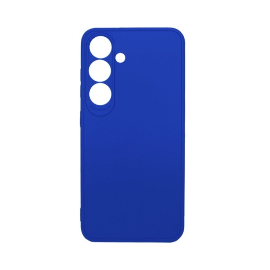 Soft Silicone Case with Camera Shield for Samsung Galaxy S25 Plus Dark Blue