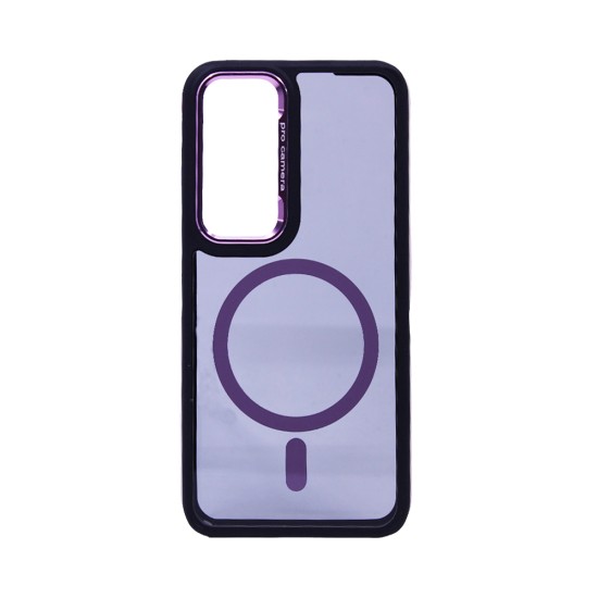 Designer Magnetic Hard Case for Samsung Galaxy A16 Black Purple