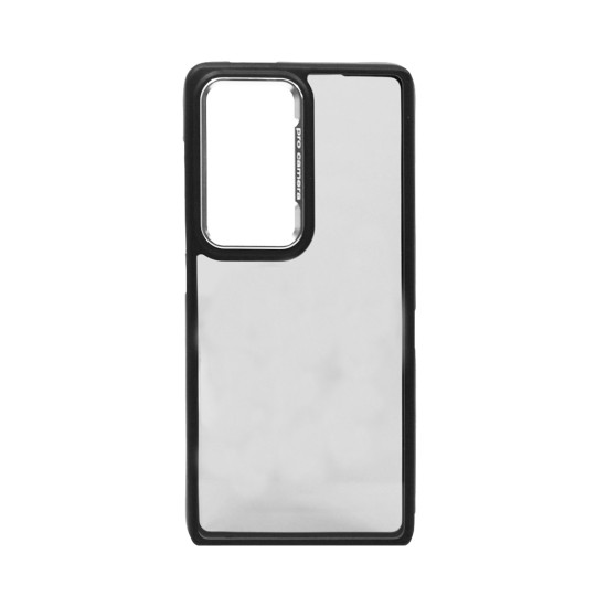 Capa Duro Designer para Samsung Galaxy S25 Ultra Prata Preto