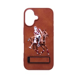 Designer Hard Case US Polo with Support for Apple iPhone 16 Gold Designer Hard Case US Polo with Support for Apple iPhone 16 Gold